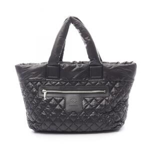 CHANEL Coco Cocoon Tote Bag, Handbag, Nylon and Leather, Women's, Black